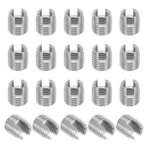 Zelftappende draad invoegen, 20 st M10 x M14 x 15 mm draad invoegen 303 Roestvrij stalen draadadapter Reducer Slotted Schroef Reparatie Invoegsels