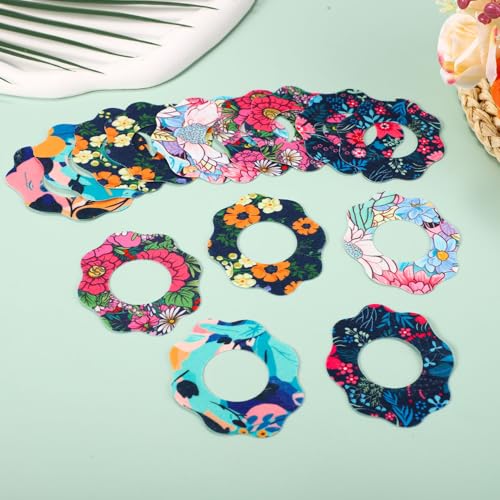 25Scs Sensor Patches, Waterproof Sensor Lijm Patches Bloem patroon CGM Monitor Covers en Accessoires voor Libre 2(5 Styles) 3