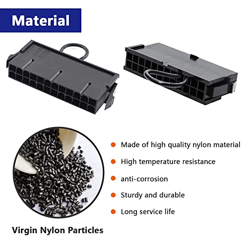 24 Pin ATX Power Jumper Bridge Tool PSU Test Starter Tester Startschakelaar Compatibel met 20/24 Pin Connector (2PCS) 5