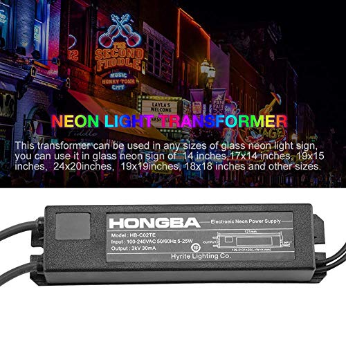 3KV Black HB - C02TE Neon Light Sign Electronic Transformer Power Supply 30mA 5-25W 3