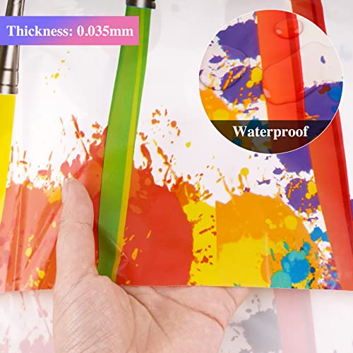 Verpakking van 2, 130 x 220 cm, Plastic Splash Mat, Wasbare Tafellakens, Waterdicht, Tafellakens voor ambachten en schilderen, Kinderverjaardagen, Eerste Schooldag, Schoolkind, Pakje van 2 3