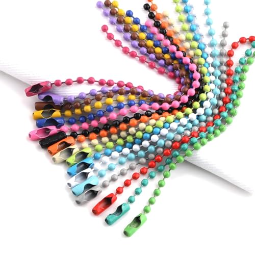 200 stuks Kleurrijke metalen balkettingen met gesp, bijpassende ijzeren balkettingen voor sieraden en kerstversiering 3