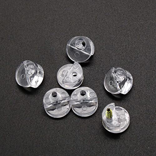 25 Stuks Ronde Spiegel Haakjes, Glas Behoud Clips Kit met 25 stuks Schroeven, Glas Plank Haakjes voor het bevestigen van 1-4mm Dikke Glas, Kasten Deuren en Spiegels 3