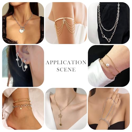 3 rollen 4M goud roestvrij Steel Paperclip ketting Metalen ovale Link Kabel ketting Twisted Curb Kettingen met Jump Rings Klauw sluitingen voor armband ketting sieraden maken 4