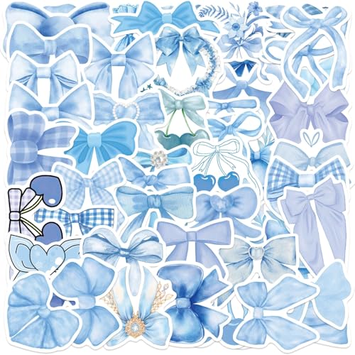 50 stuks Bow Button Stickers voor tieners Volwassenen Cartoon Bow Waterproof Vinyl Sticker Set Auto Motorfiets Fiets Skateboard Snowboard Bagage Laptop Koffer Helm Motorfiets 3