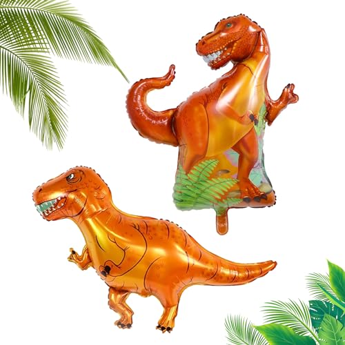 Dinosaurusballonnen, 2 stuks 3D Large Foil Animal Ballonnen Opblaasbare Dinosaurus T-Rex Ballonnen Dinosaurus Themafeest Decoraties voor kinderen