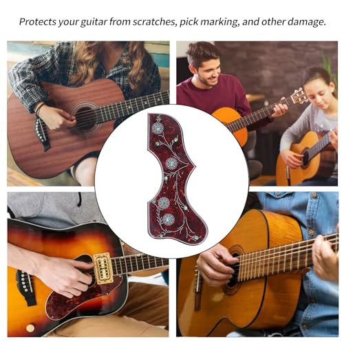 Celluloid Acoustic Guitar Pickguard, 2.5mm Dikte, Scratch Protection, Zelfklevende Sticker, Volksgitaar Decoratie 4
