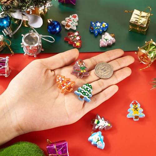 10Stuks Kerstmis sieraden kralen Kerstboom Lampwerk Spacer kralen leuke Kerstmis Spacer kralen sneeuw man&Kerstmis boom kralen voor DIY armband ketting sieraden maken 5