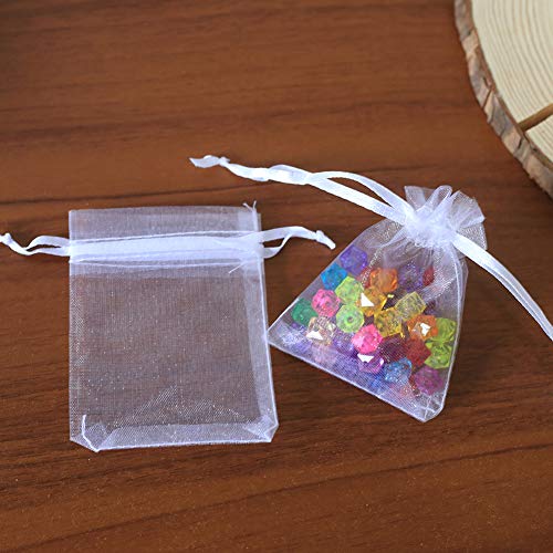 100 stuks Organza Tassen Sieraden Tassen Trouwcadeautassen 7 x 9 cm 3