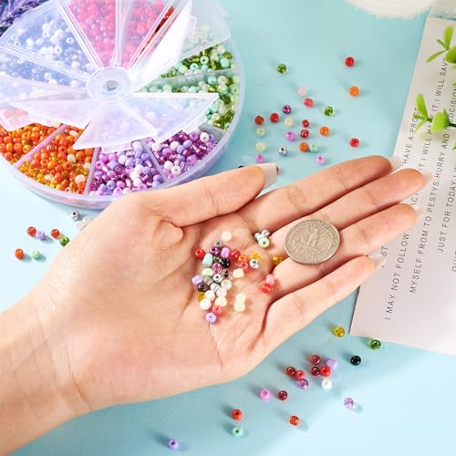 150G Glas Zaad Kralen 5 Kleuren Opaque En Transparante Binnen Kleuren Rond Hole Zaad Kralen 4mm Assorted Glas Zaad Kralen Bulk voor DIY armband sieraden maken 5