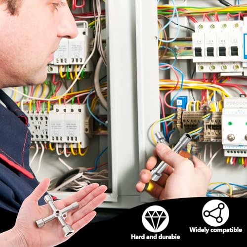 4 rand spanners in 5 maten, driehoekige moersleutel, prullenbak, driehoekige moersleutel, vierkante moersleutel, controlekastsleutel voor kleppen, kranen, kranen, kranen 5