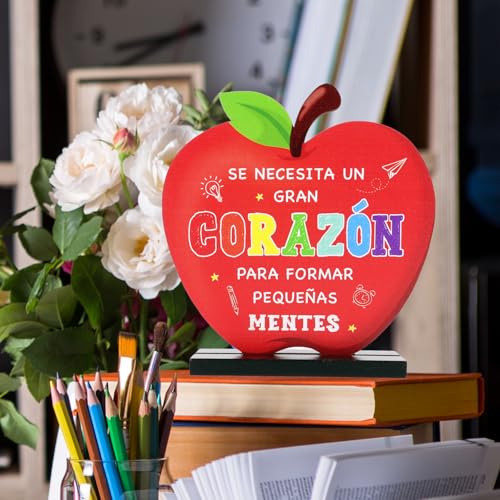 Geschenk voor schoolleraar eind van het jaar in het Spaans, dank u meesteres cadeau leraar kleuterschool einde van het jaar dank geschenk voor meesteres Kerstmis 5