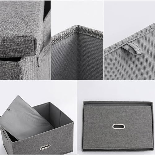 Stoffenopslag Opvouwbare opslagkubusjes Grote waszak Organisator voor speelgoed, boeken, kast, slaapkamer, huis (Grijs 44 * 29 * 30cm) 5