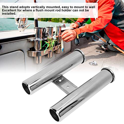 Fishing Rack Tube, 2 Link Tube Rod houder Roestvrij stalen Rod houder Buis Eenvoudig te installeren voor boot RV Hunting 42mm Dia 4