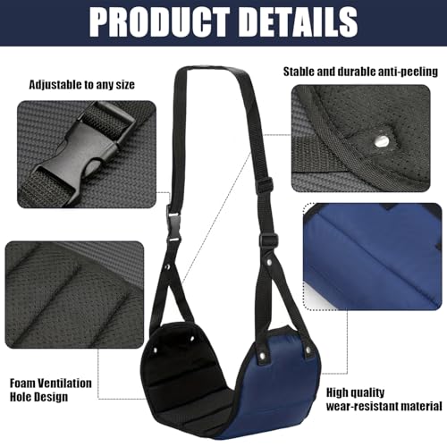 2st Vliegtuig voetsteun, verstelbare voetsteun voor volwassenen en kinderen, reisaccessoires, draagbare voet hangmat onder bureau, upgrade Comfort Leg Rest Kussen voor lange vlucht (Black+ 3