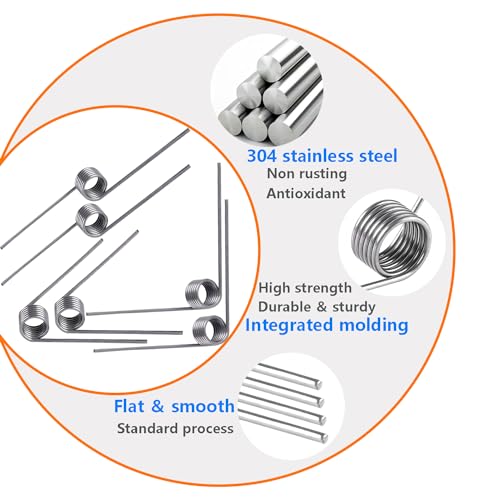 Verpakking van 10 torsieveren, V-vormige lente, 0,7 x 6 rotaties x 60° snoeischaarveren, buitenste diameter 4,5 mm, voor reparatieprojecten 3