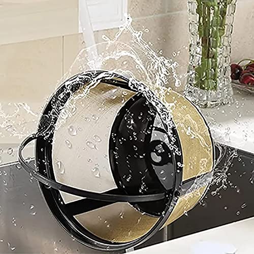 2 herbruikbare koffiefilters, roestvrij stalen koffiemachines, kegel koffiefilter zeef, plaats uw papieren koffiefilters 4