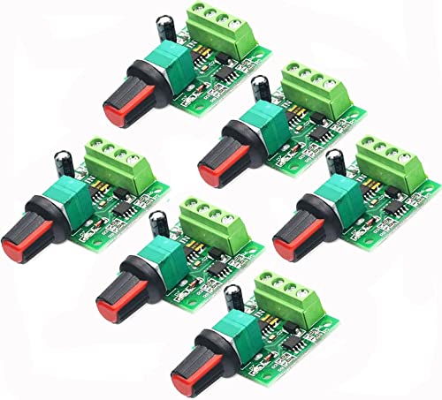 6 stuks 1.8 V 3 V 5 V 6 V 7.2 V 12 V 2 A PWM motorsnelheidsregelaar, DC snelheidsregelaar, 12 V, motorsnelheidsschakelaar, controller, LED volt controller, snelheidsregelaar