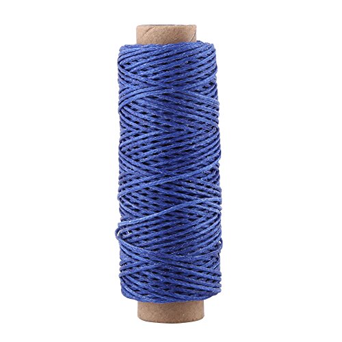 50m/55 yard Lederen naaien Platte Wax draad Cord Hand Stitching DIY leer Craft Tools 150D 1mm (Royal Blue)