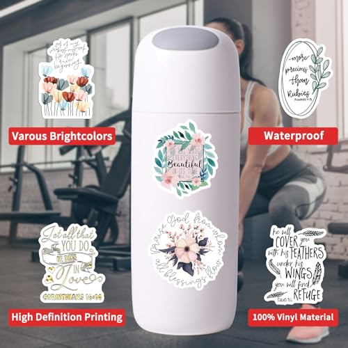 100st Bijbelteksten, Jezus Christelijke Stickers Bijbel Vers Decoraat Vinyl Waterdicht Motivationele woorden Stickers voor Waterfles Laptop Skateboard Gitaar Bagage 3