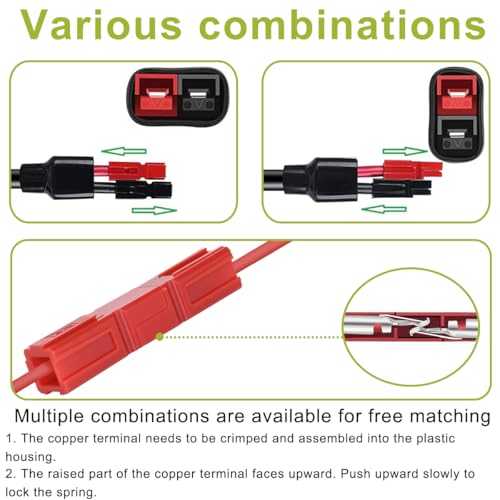 105 stuks 15/30/45 Ampère Stroomconnectoren set, modulaire snelkoppelingen connector met PVC-afwerking, voor communicatiediensten voor elektrische voeding 5