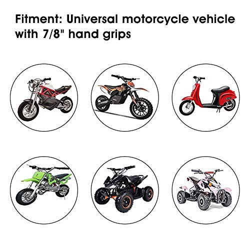 7/8" Motorhandgreep Grips non-slip Motorhandgrepen Motorfiets handgreep Bar handgrepen 22mm Siliconen zacht voor Pit Dirt Bike Andere interieur accessoires 4