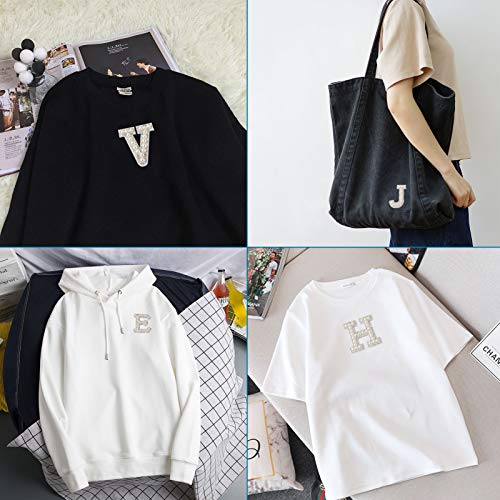 26 st Rhinestone Letter Patch A-Z Alfabet Toepassing 3D Naaien op Alfabet Geborduurde Badge Decoreren Reparatie Patches voor Hoeden Overhemden Schoenen Jeans Tassen 5