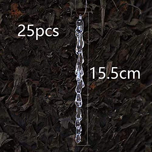 Kerstboom decoraties Icicle hangers, 25 stuks, Acryl Iccles 15,5 cm Lengte, Kerstboom decoratie 3