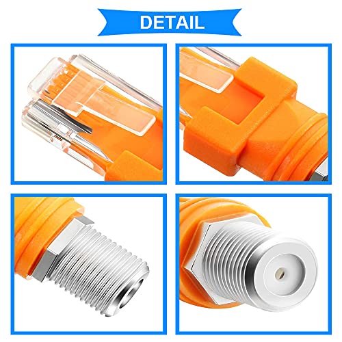 4pcs RF naar RJ45 Plug Converter RF Bus naar RJ45 Plug Coaxiale Plug Adapter voor kabeltracker met 4 RJ45 Koppelaars 4