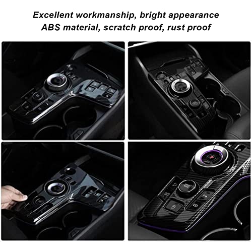 Carbon Fiber Center Console Gear Shift Panel Trim Cover, Cup houder Frame Shift Knob Cover Sticker Interieur decoratie Kit voor Sportage SUV 2022+ 4