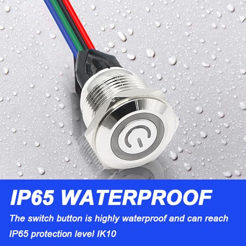 Host Metal Button Computer Host Switch Kabel, PC Case LED Power Knop ATX Voeding Aan/uit voor DIY Computer Switch, met 1 tot 2 Splitters (16mm, rood) 5