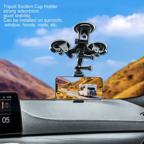 Tripod Zuigbeker Triple Cup DSLR Camera Professional Car Mount voor actiecamera's en mobiele telefoons 3