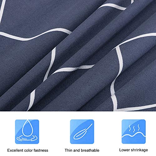 1/2/3/4 Seat Elastische sofahoes, Universal Washable Stretch Sofa Cover,Sofa Cover Protector voor Pet Sofa(Blue-Stripes)(1 Posti "90-140cm") 4