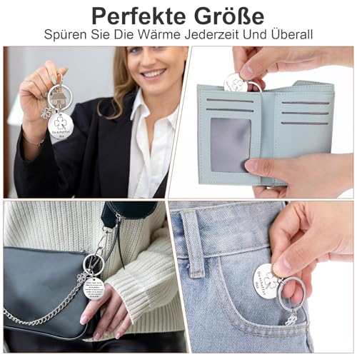 Lucky Charm Keychain Motivationele Gifts Moeder Makers Kleine Gifts voor Vrouwen Vriendin Vriendschap Gifts Verjaardag Gift voor Vrouwen Inspirerende Gifts Zilver 3 x, siliver 3