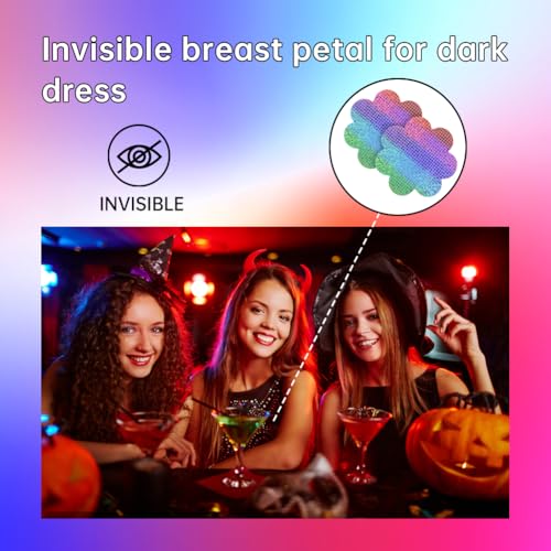 Tepels Cover Zelfklevend Grappig Gepersonaliseerd Sexy Satijn Onzichtbare Borst Bloemen Tepels Stickers 4 paar