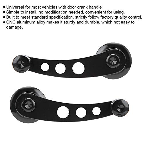 3 Inch Luier Crank Grip Wrapper Universele Zwarte CNC Aluminium Legering Window Handle Handle Crank Set Auto deur Venster Handvat Wrapper Geschikt voor Chevy 4