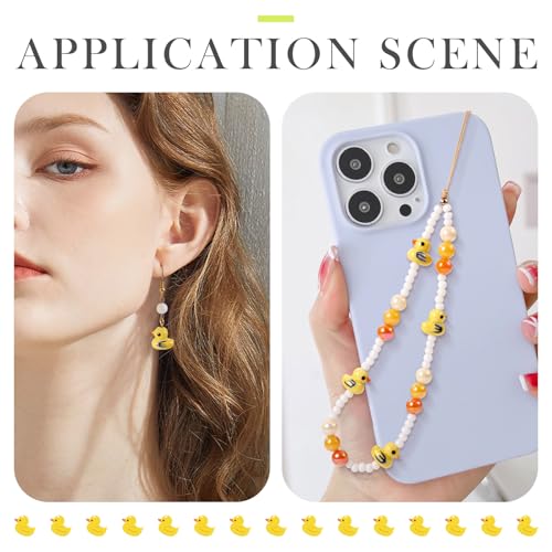 20 st Gele Eenden kralen 3D dier Keramische kralen 12mm Handgemaakt Porselein Spacer kralen voor sieraden armband vrouwen DIY oorbellen ketting ambachtelijke accessoire 3