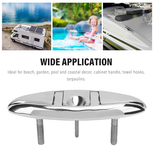 15 Cm vouwen Roestvrij stalen boot Cleat voor jacht Speedboot 4