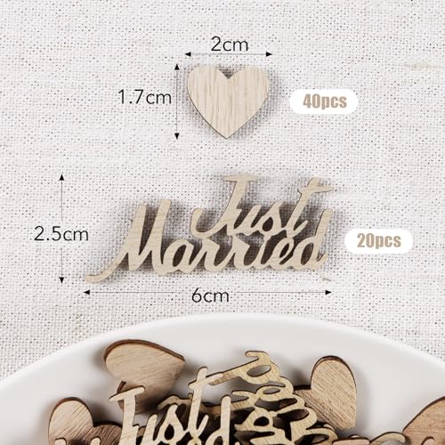 Getrouwde partij Confetti Hart Houten Tafel Confetti Trouwtafel Decoratie voor bruidsdouches Engagements Verjaardag Party Decor