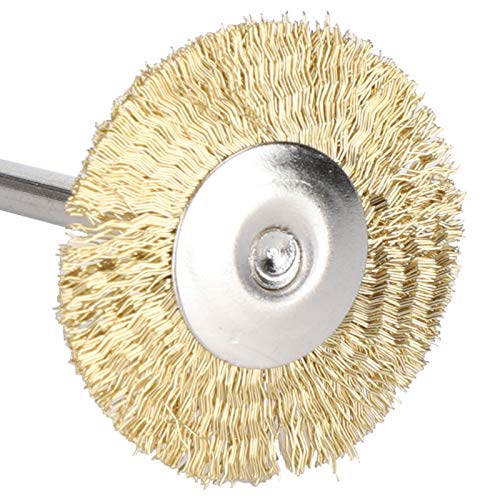 30Scs Draad Penselen Set, Messing Staal Draadborstel Poetswielen Volledige kit voor draaigereedschap (Brass) 5