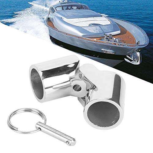 Marine Vouw Swivel Koppelen Tube Pipe Connector, Silver Roestvrij stalen boot pijp Connector voor het vouwen van zon Canopies Vlag Pool(25mm) 3