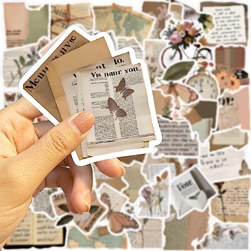 50 stuks Vintage Sticker Set esthetische retro waterdicht Vinyl Laptop Skateboard Koffer Helm Autofiets mobiele telefoon Motorrijwiel Bike Scrapbook 5