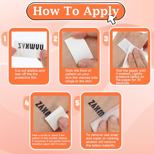 20 Vellen Tijdelijke Tattoos Zelfklevende Letter Tattoos Stickers 5 Verschillende Letter Styles Waterdichte Zwarte Fake Tattoo Stickers DIY Naam Tattoo voor vrouwen en mannen 5