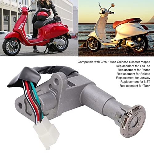 ontstekingssleutelset, 4 Wires ontsteking Lock Metaallegering Universeel voor GY6 4 Stroke Scooter bromfiets ontsteking schakelen, populair 5