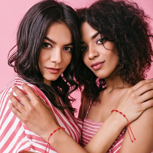 12 stuks rode koord armbanden, verstelbaar 7 knopen, rode koord armband, bescherming, geluksarmband, knoopketting, gevlochten armband, amulet, enkelketting voor bescherming, zegeningen 3