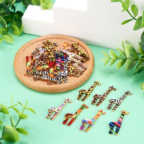 28 Stuks Giraffe Emaill Charms Diverse kleur Wild Animal Hangers Metaal Legering Dangle Charms Bulk Voor Ketting Vrouwen Dangle Oorbellen Armband Ambacht sieraden maken DIY Verfraaiing, metaal 4