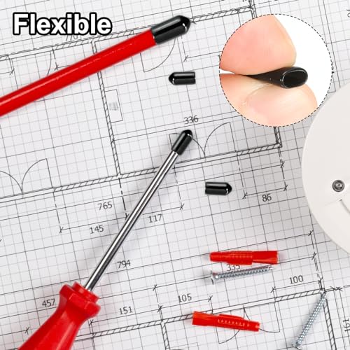 4mm Vinyl Rubberen End Caps, Verpakking van 120 Flexibele Bolt Schroefhoesjes, Caps Ronde Wire Guard Caps voor Metalen Pijp Rod Bolts, Zwart 4