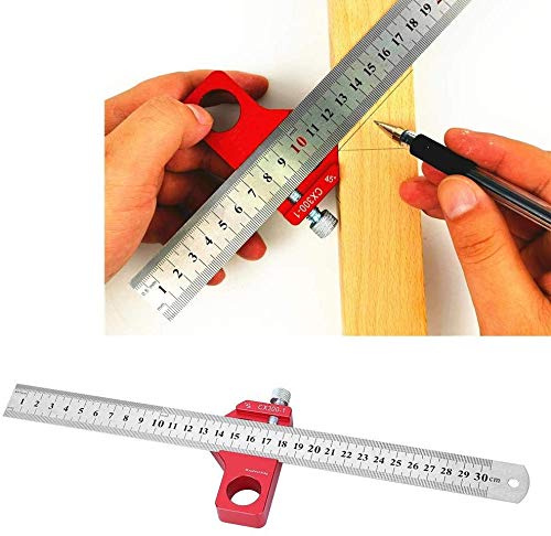 Verstelbare combinatie vierkante set houtbewerking schrijfliner 300mm draagbare rechte markering gereedschap 5