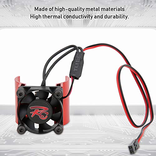 RC Car Engine Heatsink, Legering 540/545/550 Motor Radiator met enkele koeling Ventilator voor 1/10 RC Hobby Model Car(Zwart) 5