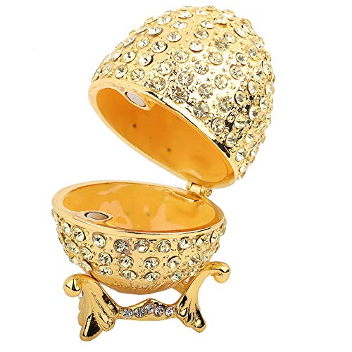 Sieraden Opbergdoos, Vintage Gold Faberge Egg Style sieraden Trinket Box voor ketting armband Trinket Home Desktop Decor Gifts, voor ringen oorbellen ketting Treasury Organizer
